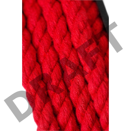 Веревка для шибари Pecado BDSM, на катушке, хлопок, красная, 10 м.