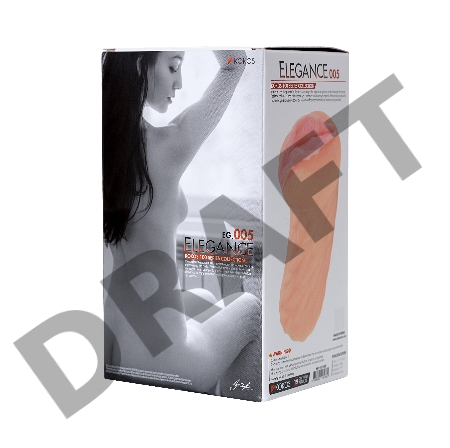 Мастурбатор реалистичный KOKOS ELEGANCE.005, TPR, бежевый, 16 см