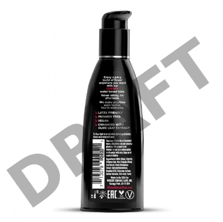 Лубрикант на водной основе с ароматом вишни Wicked Aqua Cherry - 60 мл.