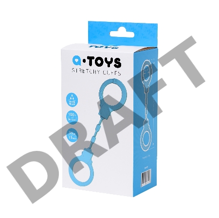 Силиконовые наручники A-Toys by TOYFA Celet, силикон, голубые, 33 см