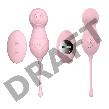 Нежно-розовые вагинальные шарики VAVA с пультом ДУ