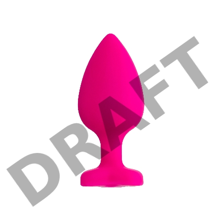 Анальная втулка ToDo by Toyfa Diamond Heart, силикон, розовая, 9,5 см, Ø 4 см