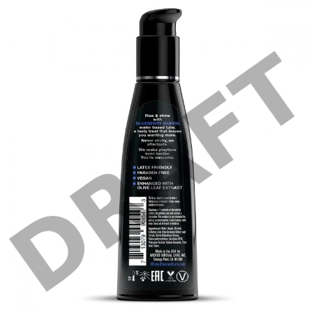 Лубрикант на водной основе с ароматом черничного маффина Wicked Aqua Blueberry Muffin - 120 мл.