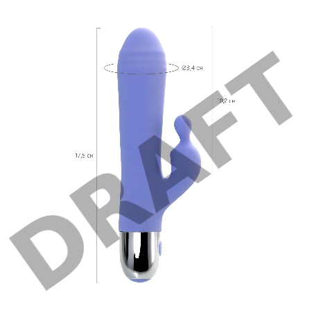 Вибратор с клиторальной стимуляцией Flovetta Crocus, силикон, фиолетовый, 17,5 см