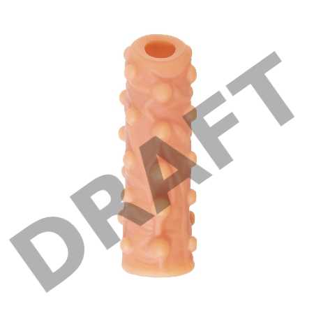  Насадка KOKOS реалистичная с дополнительной стимуляцией, TPE, телесная, 15.6 см