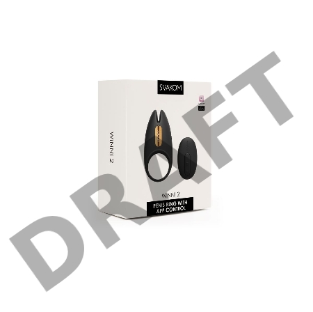 Winni 2 Эрекционное кольцо с вибрацией, пультом ДУ и приложением Swakom APP