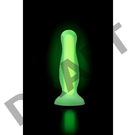 Анальная втулка светящаяся в темноте Beyond by Toyfa Mortimer Glow, силикон, прозрачный, 12,5 см