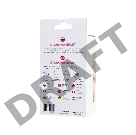 Анальная втулка ToDo by Toyfa Diamond Heart, силикон, розовая, 9,5 см, Ø 4 см