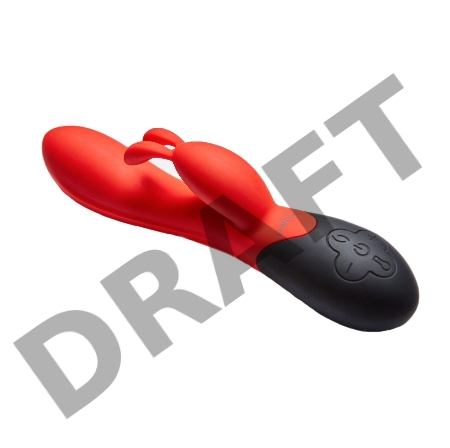 Нагреваемый вибратор кролик Gemini, цвет алый (INFINITE collection)