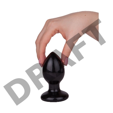 Черный анальный плаг Glide M - 10,3 см.