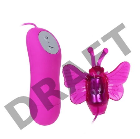 Вибромассажер мини с насадкой бабочка с пультом Cute Secret