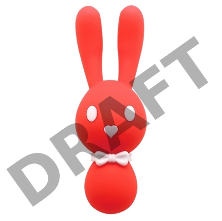 Оранжевый вибростимулятор-зайчик Dorcel - 16 см.