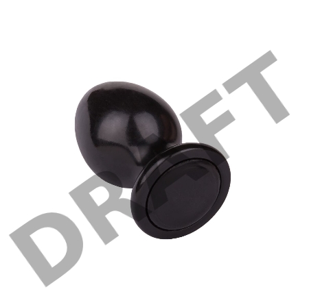 Черная анальная пробка MAGNUM 5 - 8,5 см.