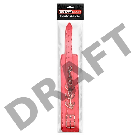 Красные оковы на регулируемых пряжках с карабином