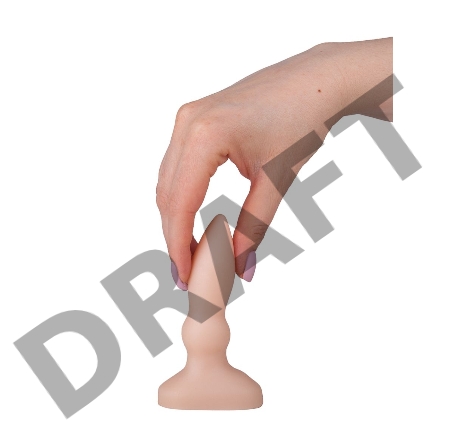 Телесный анальный плаг с каплевидным кончиком - 10 см.