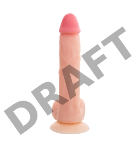 Фаллоимитатор RealStick Silicone Henry C, телесный, 25 см