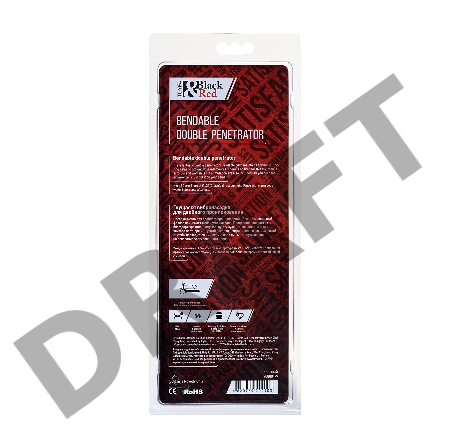 Насадка на пенис Black & Red by TOYFA с вибрацией, силикон, красный, 24 см