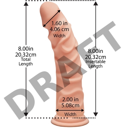 Фаллоимитатор на присоске The D™ - Ragin’ D 8 - Vanilla