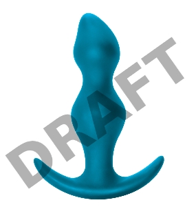 Бирюзовая фигурная анальная пробка Fantasy - 12,5 см.