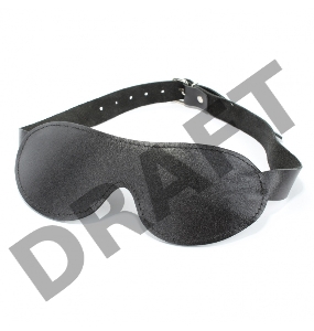 Черная кожаная маска на глаза на ремнях