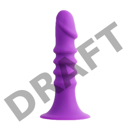 Анальный фаллоимитатор A-Toys Drilly, силикон, фиолетовый, 14 см