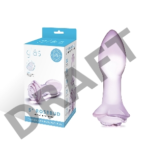 Нежно-розовый анальный плаг из стекла - 13 см.