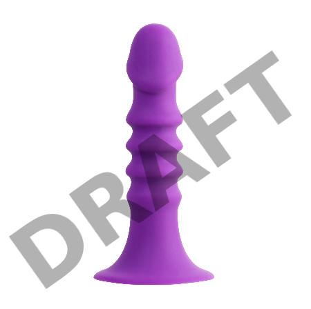 Анальный фаллоимитатор A-Toys Drilly, силикон, фиолетовый, 14 см