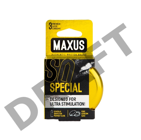 Презервативы MAXUS Точечно-ребристые в железном кейсе № 3, 18 см