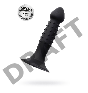 Анальный фаллоимитатор A-Toys Spikn, силикон, черный, 14 см