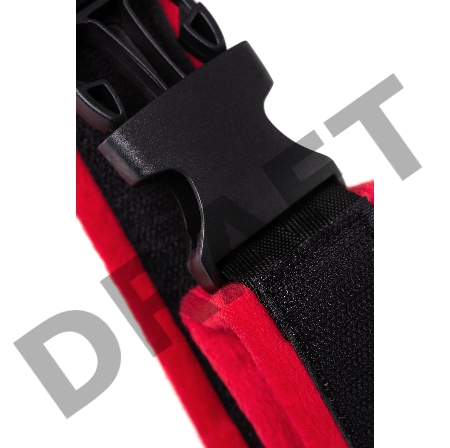 Наручники Anonymo #0106, велюр, красные, 24 см