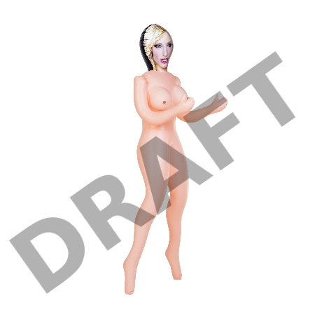 Кукла надувная Dolls-X by TOYFA Cecilia, блондинка, с двумя отверстиями, 160 см