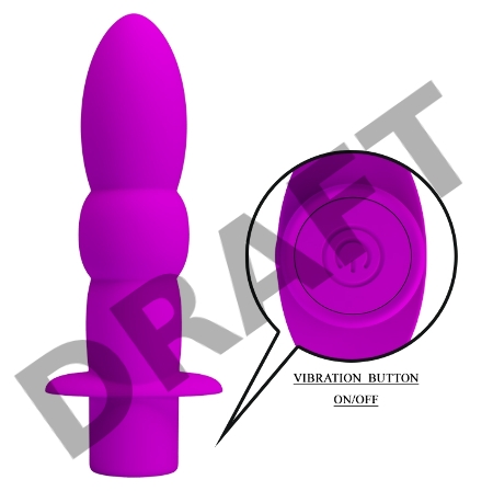 Анальная рельефная вибропробка Pretty Love Wyatt