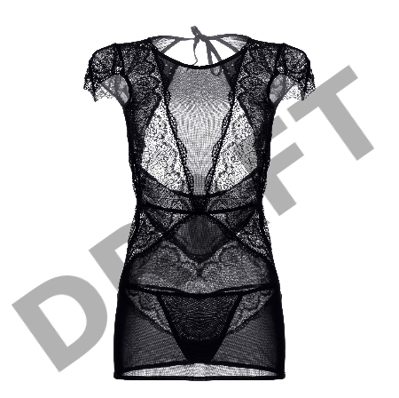 Платье со стразами Candy Girl Estelle и стринги, черные, OS