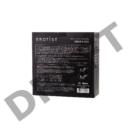 Анальная пробка Erotist с эрекционным кольцом, силикон, черная, 20 см