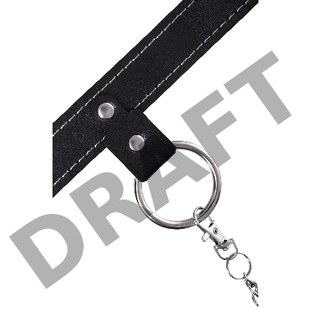 Ошеиник однослоиный узкий Pecado BDSM, натуральная кожа, черный