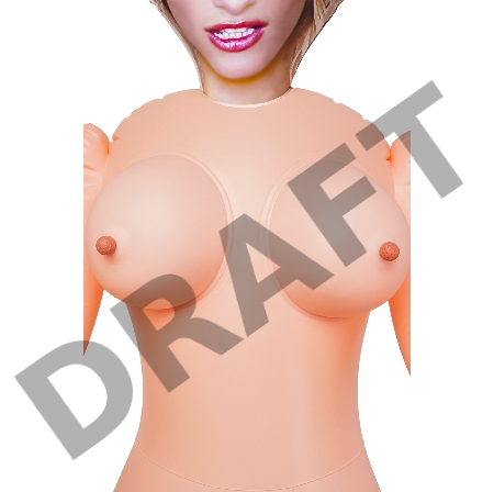 Кукла надувная Dolls-X by TOYFA Cecilia, блондинка, с двумя отверстиями, 160 см