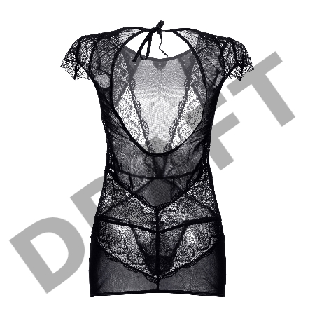 Платье со стразами Candy Girl Estelle и стринги, черные, OS