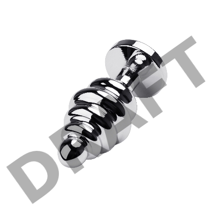 Анальная втулка Metal by TOYFA, металл, серебряная, с синим кристаллом, 7,2 см, Ø 4 см, 130 г