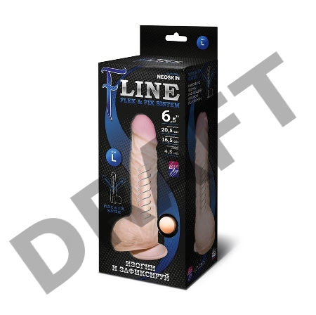 Фаллоимитатор неоскин на присоске FLEX & FIX SISTEM Lovetoy, TPR, телесный, 21 см