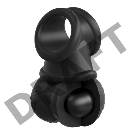 King Cock Ellite The Crown Jewels Кольцо на пенис с яичками