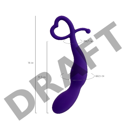 Анальная втулка ToDo by Toyfa Wlap, водонепроницаемая, силикон, фиолетовая, 16 см, Ø 2,5 см