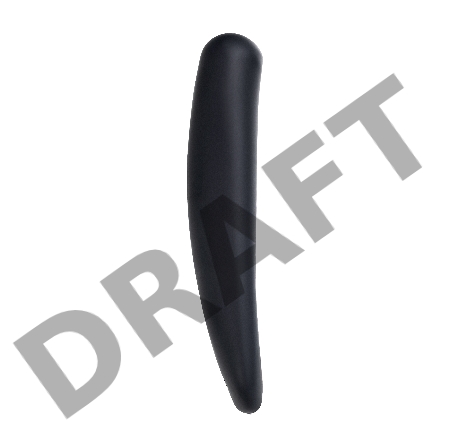 Нереалистичный вибратор WANAME D-SPLASH TSUNAMI, силикон, черный, 18,3 см