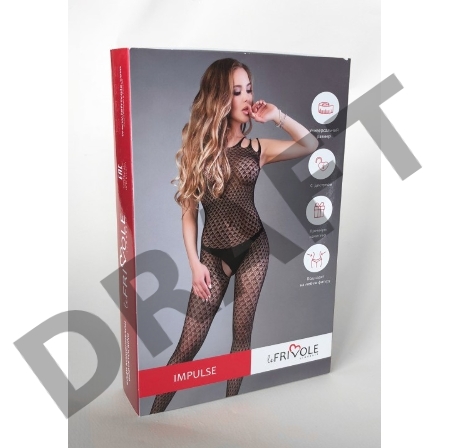 Боди-комбинезон черный мелкий рисунок (Impulse)