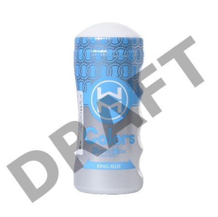 Мастурбатор нереалистичный MensMax Colors Ring Blue, TPE, белый, 15 см