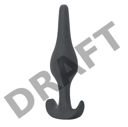 Серая анальная пробка Smooth - 12,5 см.