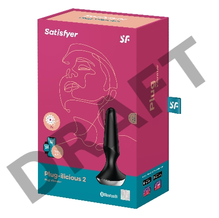 Plug-ilicious 2 Анальная пробка с вибрацией и управлением через Bluetooth, черная