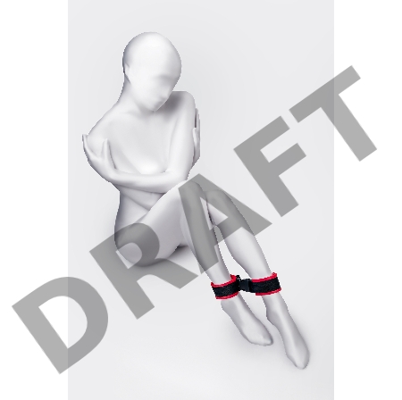 Поножи Anonymo #0156, велюр, красные, 29 см