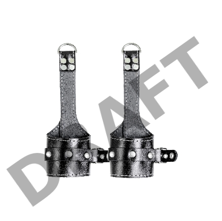 Подвес Pecado BDSM, мягкий с белой строчкой, натуральная кожа, чёрный