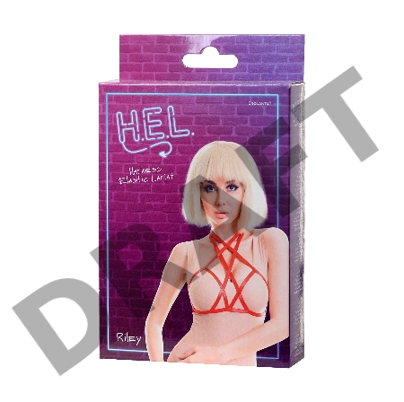 Стреп H.E.L. Riley, текстиль, красный, OS