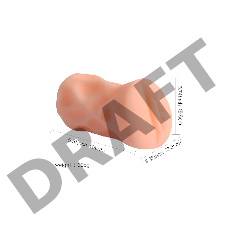 Мастурбатор реалистичный вагина, XISE, TPR, телесный, 13 см.